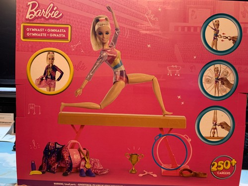 MATTEL Barbie Gymnastics Playset With Blonde Fashion Doll HRG52 - Picture 2 of 2