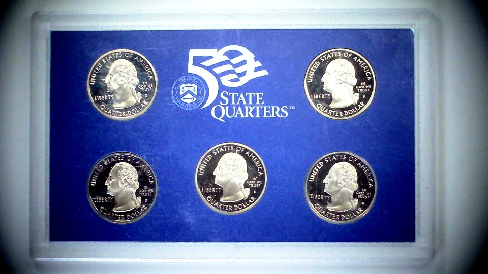 1999-S US Proof State Quarter Mint Set 5 Coins CN CLAD 24ctt0403-1 - Image 4 of 4