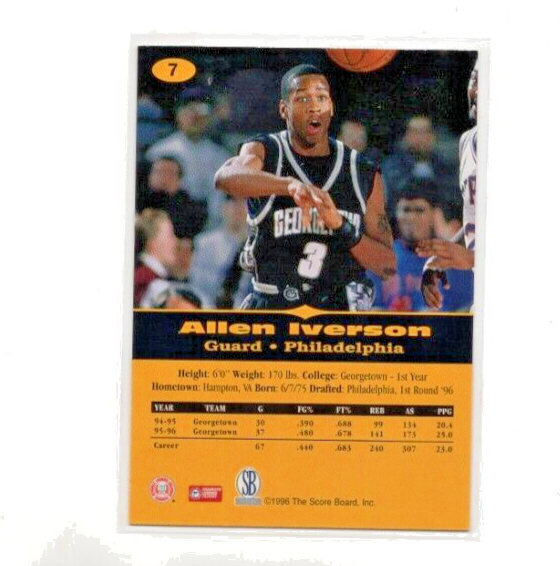 1995 Classic Five Sport Basketball NBA #7 - Allen Iverson