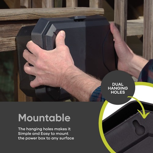 Power Box – Heavy-Duty Outdoor Electrical IP55 Weatherproof Cord Connection Box - Picture 6 of 7