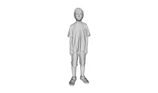 Printle C Kid 016--Boy Child Standing T Shirt Figure for Dioramas Train Sets