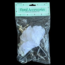 Floral Accessories Rose/Pearl Wedding Pick VG940-001 White