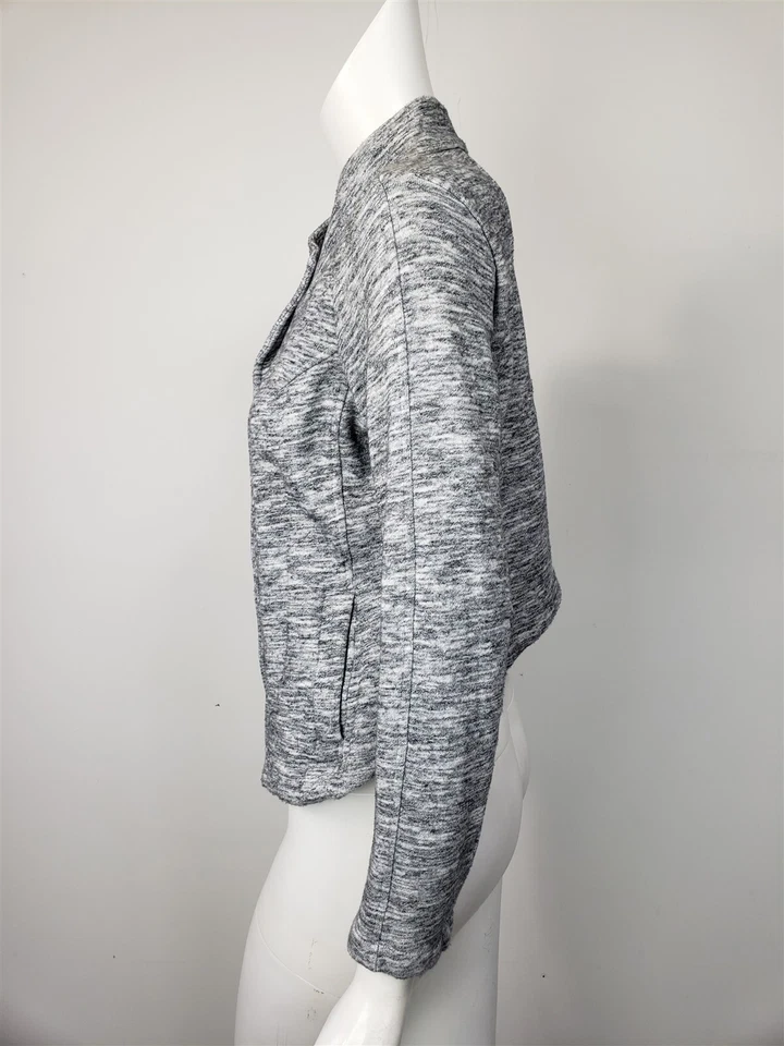 CABI Gray Heathered Cotton Fleece Button Front Jacket sz M - Изображение 2 из 3