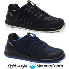 MENS SAFETY BOOTS SHOES ANKLE WORK STEEL TOE CAP HIKING HIKER TRAINERS SHOES