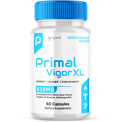 Primal Vigor XL Support Vitamin Maximum Strength Supplement for Men 60 Capsules
