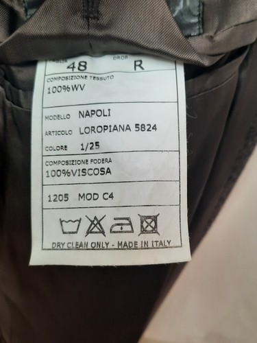 Loro Piana vintage luxury men wool brown coat - Foto 13 di 13