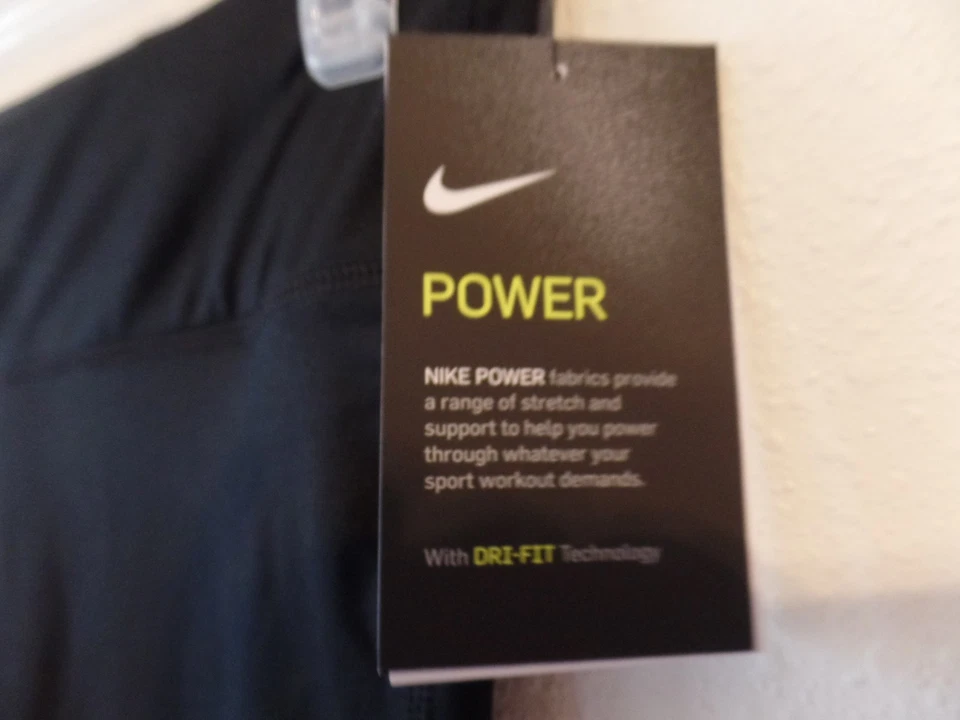 NIKE Mujer L Grande Negro Power Flash Corredor Calce Ajustado LR Leggings Dri-Fit Nuevo Foto 3 de 4