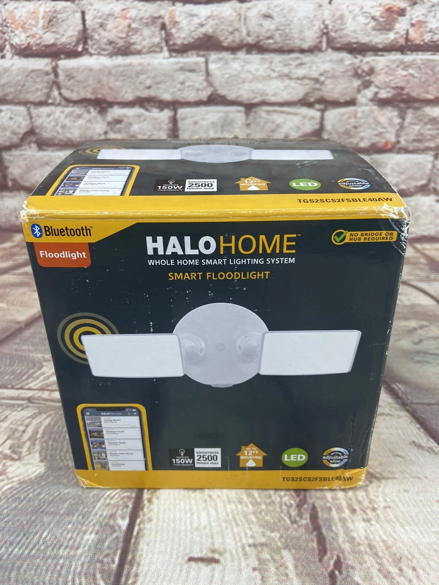 Halo Home Smart Outdoor Security Twin Floodlight2500 Lumen Max