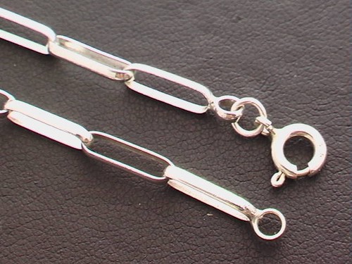 Collares de cadena de eslabón alargado de plata esterlina 925. 18""-22", 6-7,6 gramos - Imagen 22 de 31