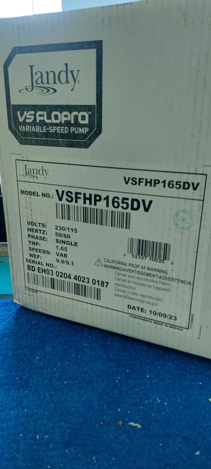JANDY VARIABLE SPEED PUMP FLOPRO1.65HP,(comes from factory with out controller). - Image 2 of 2