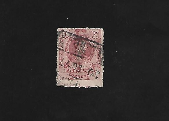 SELLO ESPAÑA - 1 PESETA. ALFONSO XIII. #SPA/01