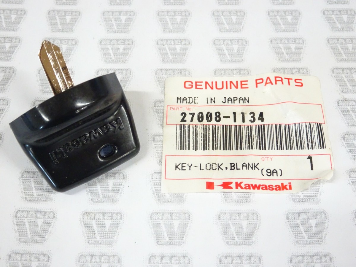 Kawasaki NOS NEW 27008-1134 Blank Lock Key w/ Cover KEF KLF KSF