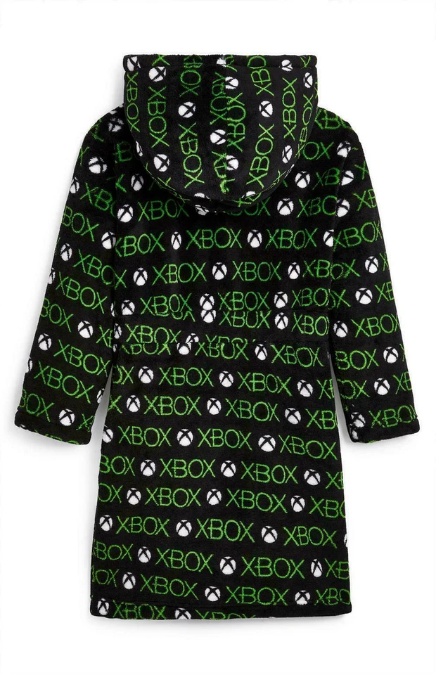Xbox Kids Official Hooded Bathrobe | Boys Soft Gaming Dressing Gown - Image 2 of 4