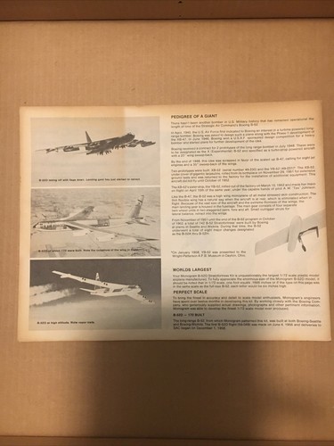 1/72 Monogram B-52 STRATOFORTRESS (8292) 1973 Model Kit - Picture 16 of 24