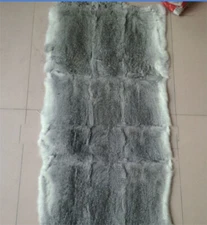 Real Rabbit Fur Blanket & Real Fur Carpet Rug Throw Leather Full Skin Six Color