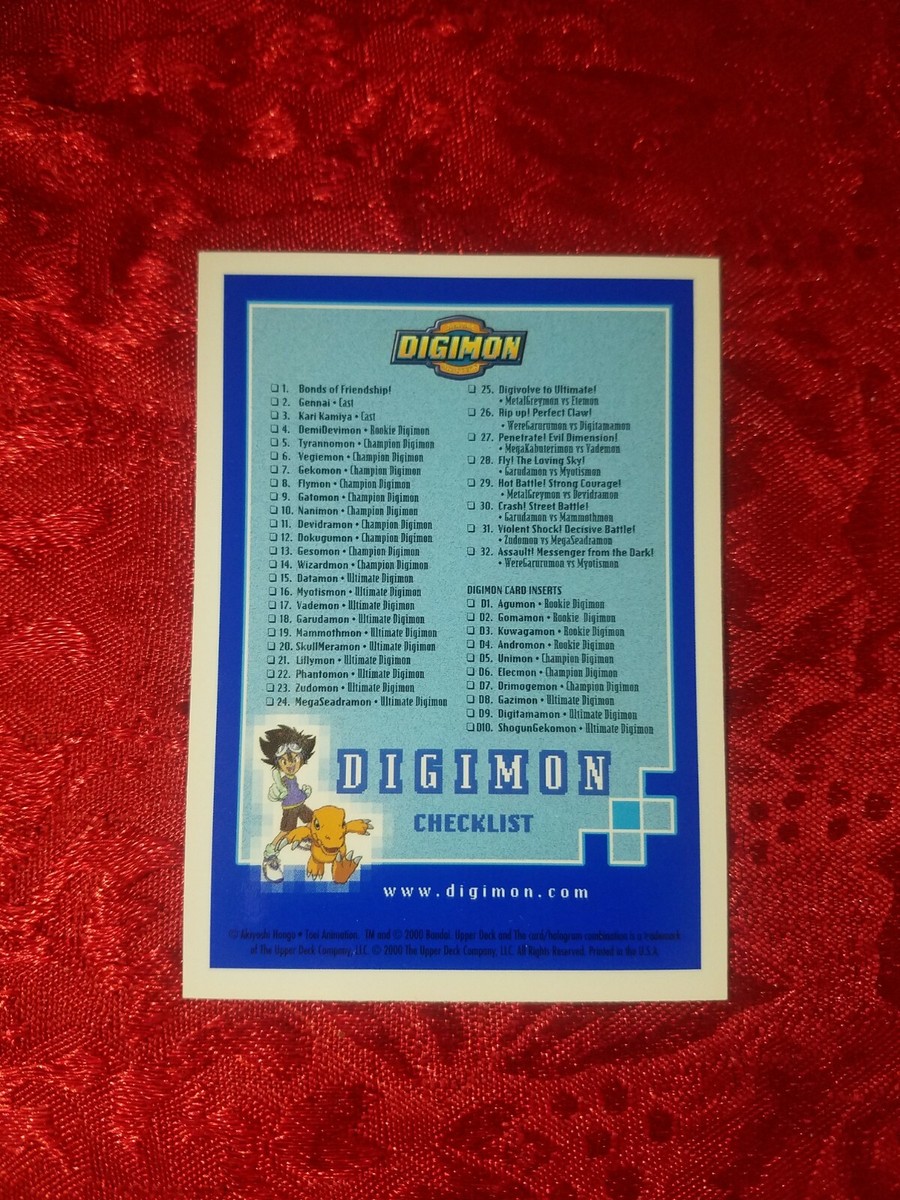 digimon card checklist Digimon Checklists BT1