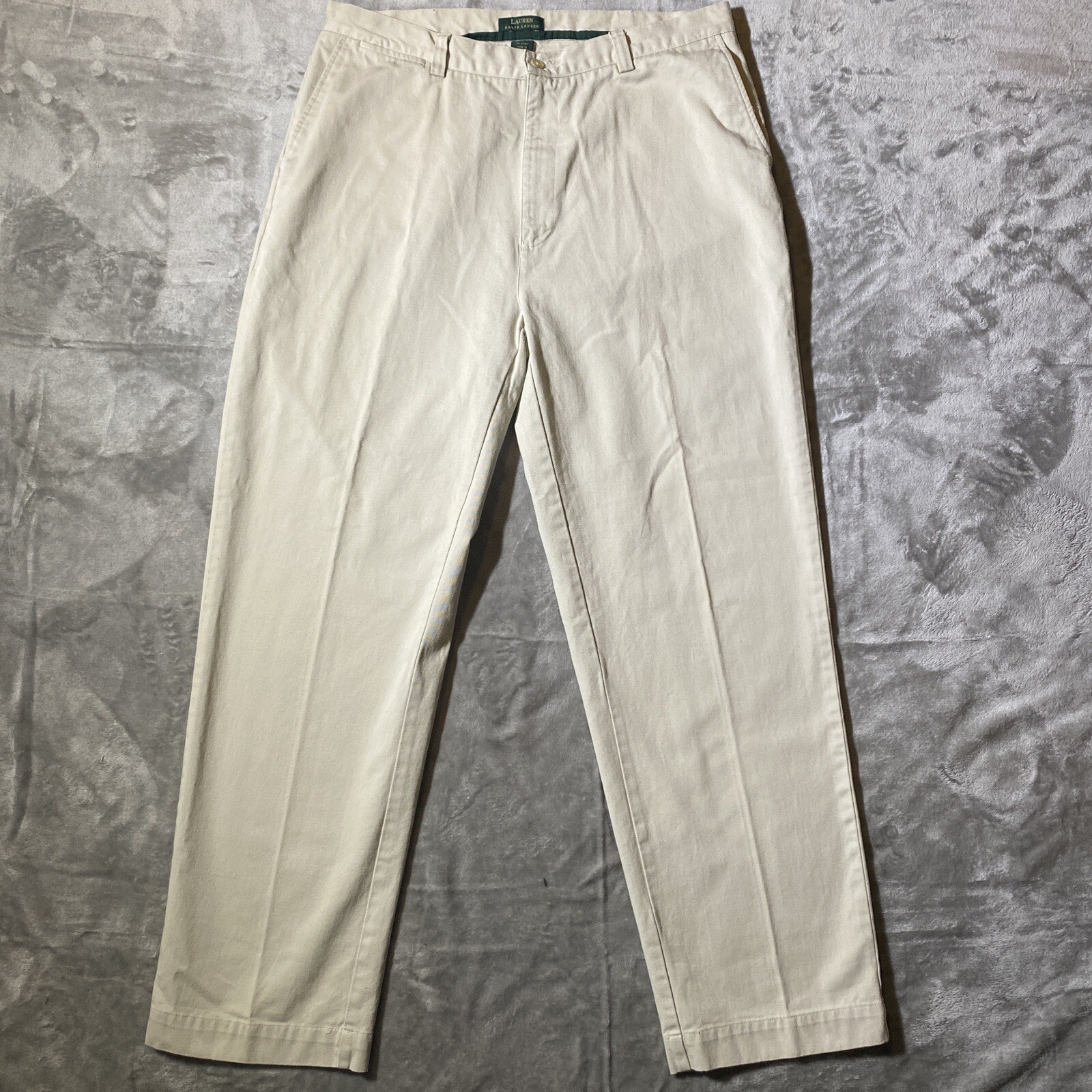 Lauren Ralph Lauren Men's Size 38/32 Sold Beige Straight Leg Cotton Chino Pants