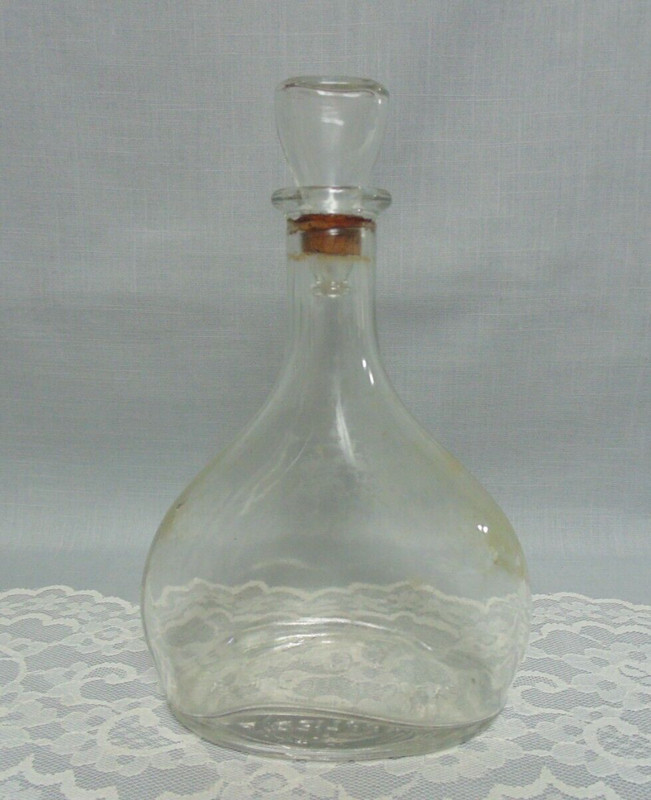 Vintage Glass Medicine Apothecary Bottle Jar Dispensing Stopper
