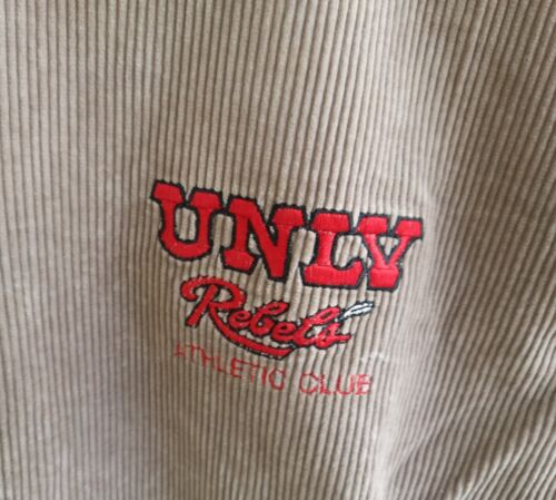 RARE Vintage UNLV Rebels Athletic Club Corduroy Bomber Jacket Swingster XL - Picture 4 of 15