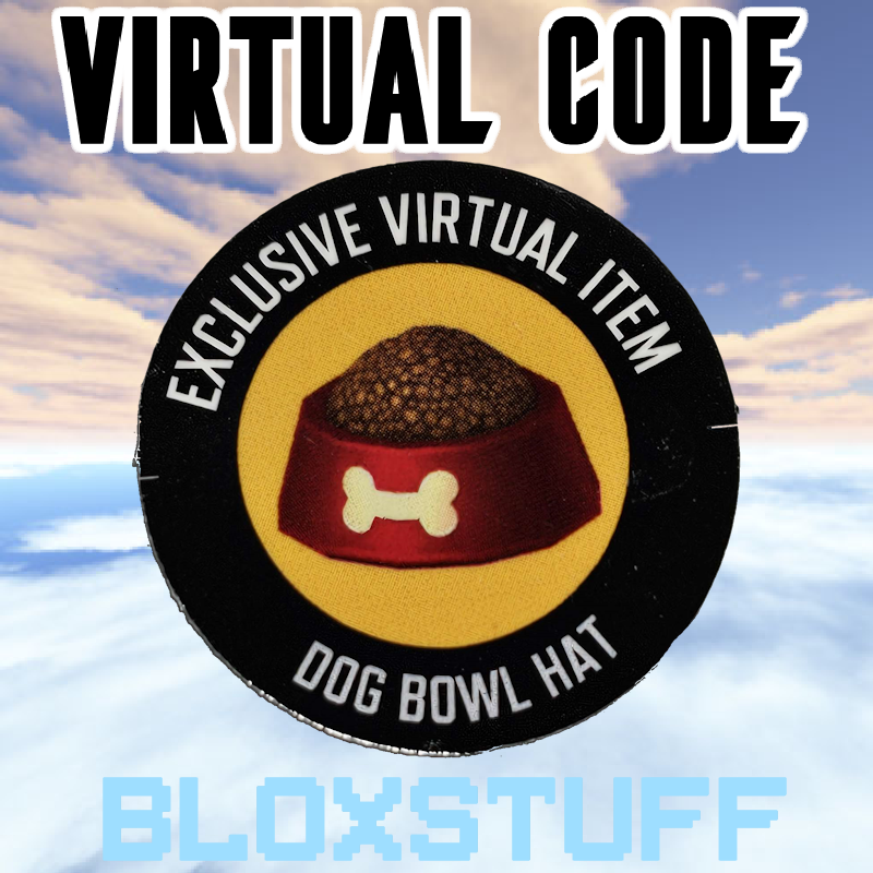 Dog Bowl Hat ROBLOX - Virtual Toy Code Sent in Inbox