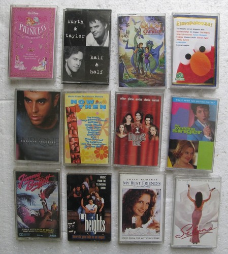 12 Cassette Tapes: Divas Live, My Best Friends Wedding, Now & Then, Selana, etc.