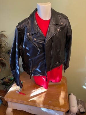 Harley Davidson Women's Basic Skins Black Leather Jacket Size XL Made in USA