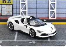 Solo 1/64 Scale Ferrari SF90 Spider Cabriolet White Diecast Car Model Toy Gift