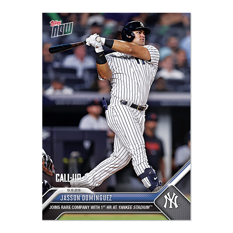 Jasson Dominguez 2023 TOPPS NOW Card 827 CALL-UP 1st HR in Bronx available now