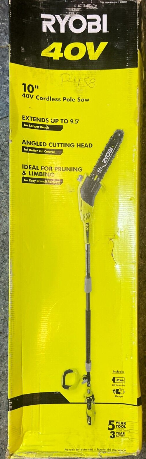 Ryobi  10" 40V  Pole Saw with Battery + Charger