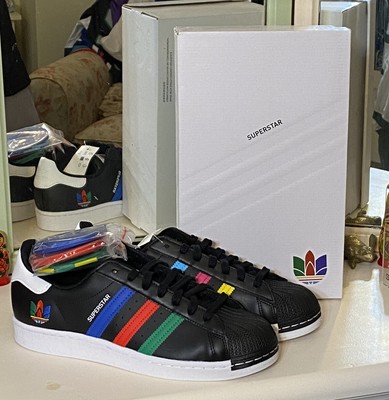 Adidas Originals Superstar FU9520 Black Green Blue Red Sneakers Men's Size  9.5 191534014592 | eBay