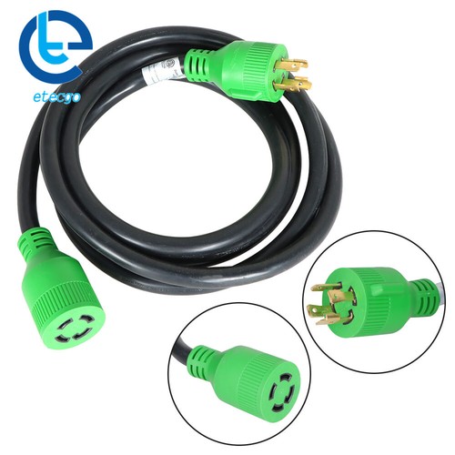 Cable de extensión de generador de 30 amperios 10/15/25/40/50 ft 4 clavijas NEMA L14-30P a L14-30R - Imagen 10 de 12