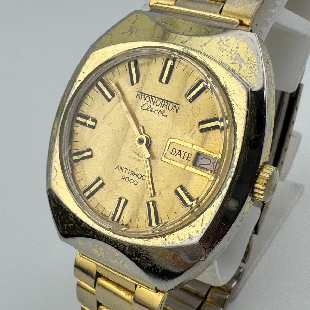 Vintage Kronotron Electra Hand-Winding Mechanical Watch Men  display picture 3