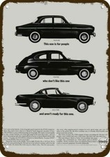 1963 VOLVO 122S / 544 / 1800P Car Vintage-Look DECORATIVE REPLICA METAL SIGN