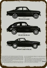 1963 VOLVO 122S / 544 / 1800P Car Vintage-Look DECORATIVE REPLICA METAL SIGN