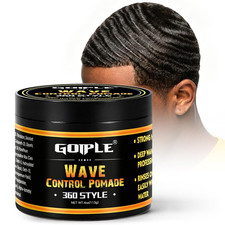 Natural Pomade for Men's Strong Hold and Layered Waves Control and Silky Shine
