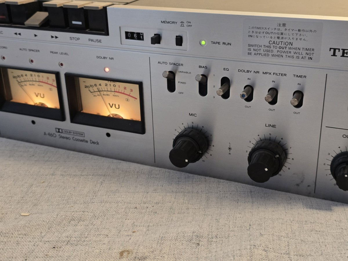 RARE VINTAGE TEAC A-460 STEREO CASSETTE DECK - NEW BELTS/PLAYS/NO
