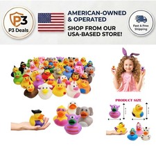 Assorted Rubber Duckies - Ideal for Baby Showers and Pool Parties, 10-Pack