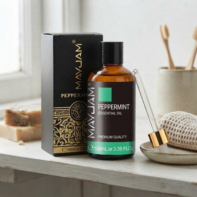 Versatile 3.38 FL OZ Peppermint Essential Oil - Aromatherapy & Crafting Magic