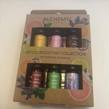 NEW Alchemy Living Mood Boosting Essential Oil Blends Collection 6 Pieces NIP
