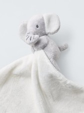 Baby Elephant Comforter Grey & White Cuddle Blanket