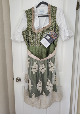 NWT Bavarian Trachten Brand Women's XXL German Oktoberfest Dirndl Dress/Apron