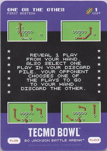 2026 Bo Jackson Battle Arena TECMO BOWL BOBA PL-23 PL23 One or the Other SP