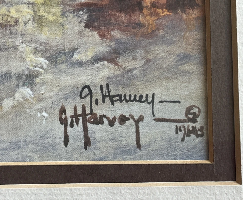 G Harvey Firmado a Mano Noche de Invierno 1989 Edición Limitada. Impresión, numerada 140/1000 Foto 3 de 4