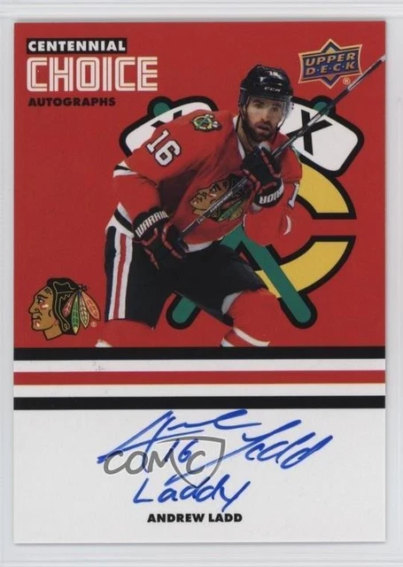 2025-26 Chicago Blackhawks Centennial Inscriptions 29/35 Andrew Ladd Laddy Auto