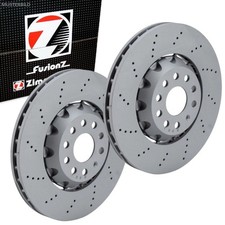 2x ZIMMERMANN BREMSSCHEIBEN 340mm BREMSSCHEIBE ZWEITEILIG GELOCHT INNENBELÜFTET