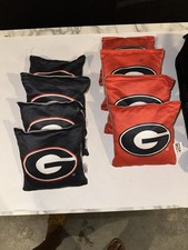 PROLINE Tailgating Georgia Bulldogs Cornhole Bean Bags Set of 8 Red/Black