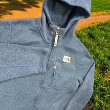 The North Face Gordon Lyons Hoodie Boys L/G 14/16 Blue Full Zip Fleece Outdoor