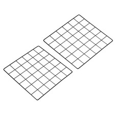 PATIKIL 12"x12" Wire Grid Panel, 2 Pack Wall Decorative 12"x12", Black