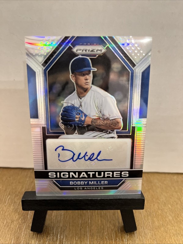 2023 Panini Prizm - Signatures Bobby Miller #SIG-BM Silver Prizm (AU, RC)
