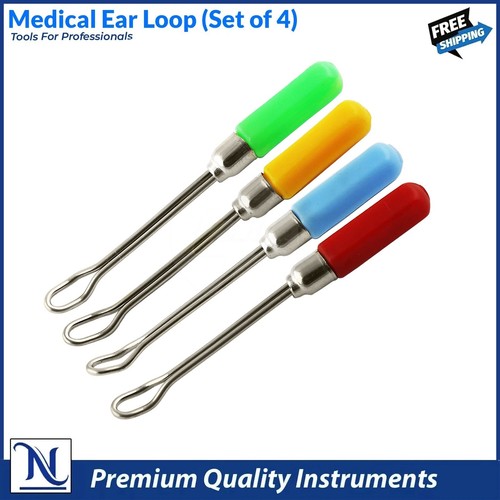 Medical Ear Wax Removal Curettes ENT Ear Cleaning Tool Set with Colorful Handle - Picture 1 of 6